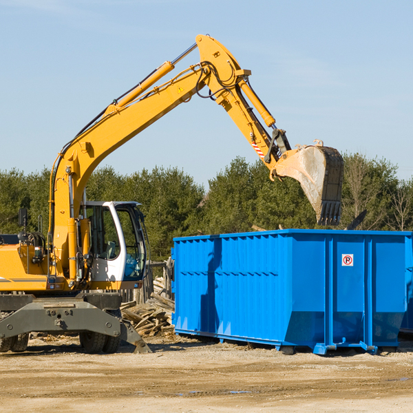 what size residential dumpster rentals are available in Akron MI